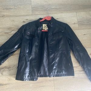 Black Faux Leather Jacket
